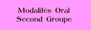 modalites Oral 2nd groupe